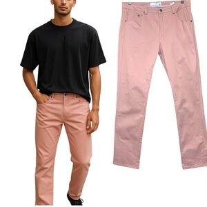 Paper Denim & Cloth Straight-Leg Pants Dust Pink Sz 32X32 Modern Light Denim